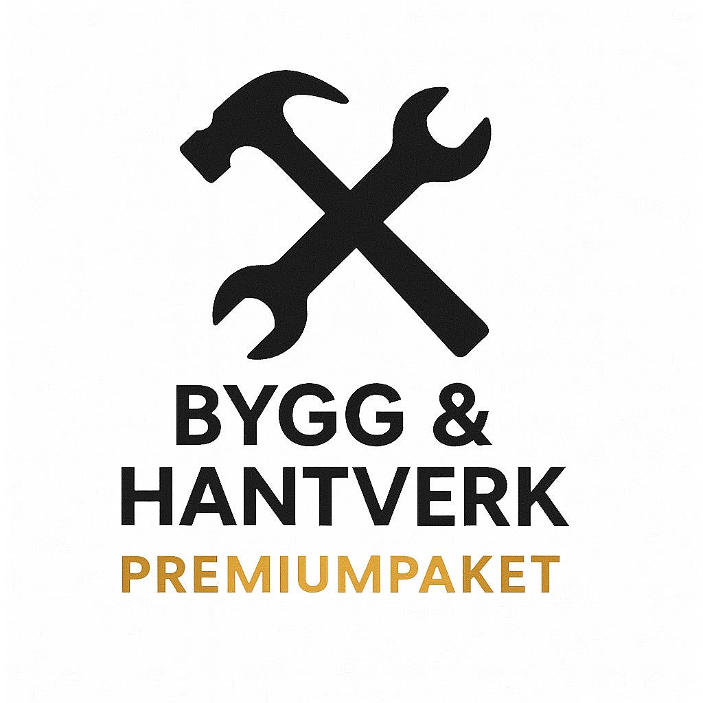 Produktbild för Bygg & Hantverk - Premiumpaket – Digitalt AI-promptpaket i PDF-format från Prompty.se