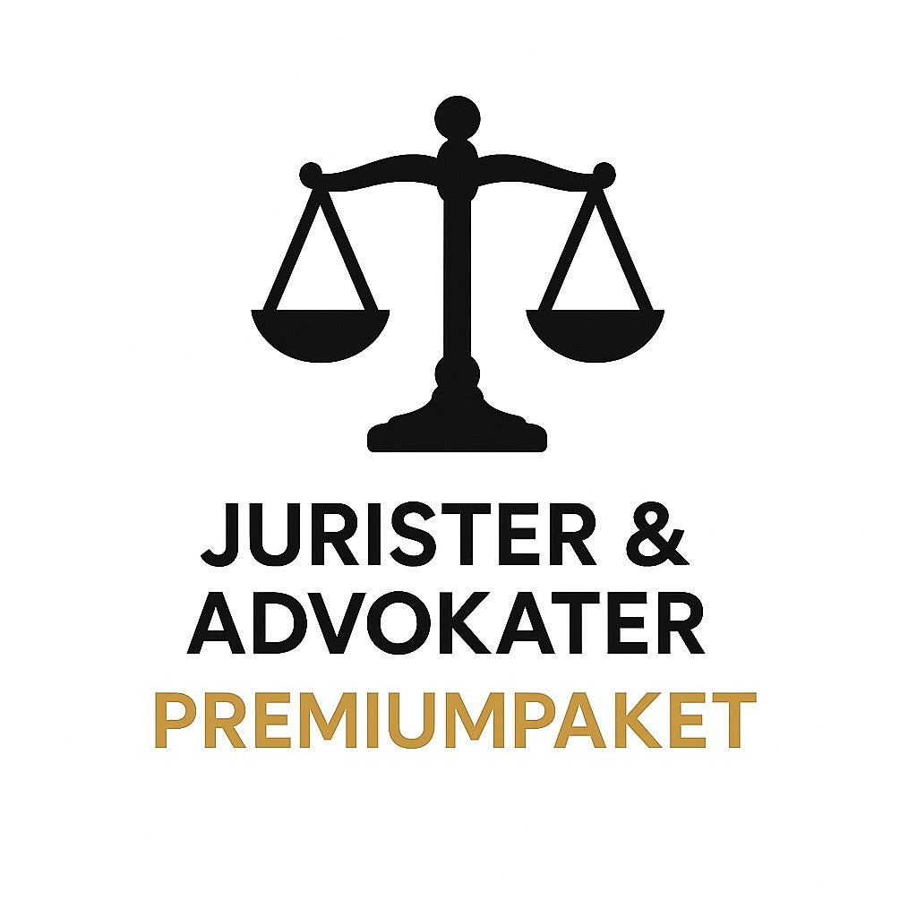 Produktbild för Jurister & Advokater - Premiumpaket – Digitalt AI-promptpaket i PDF-format från Prompty.se