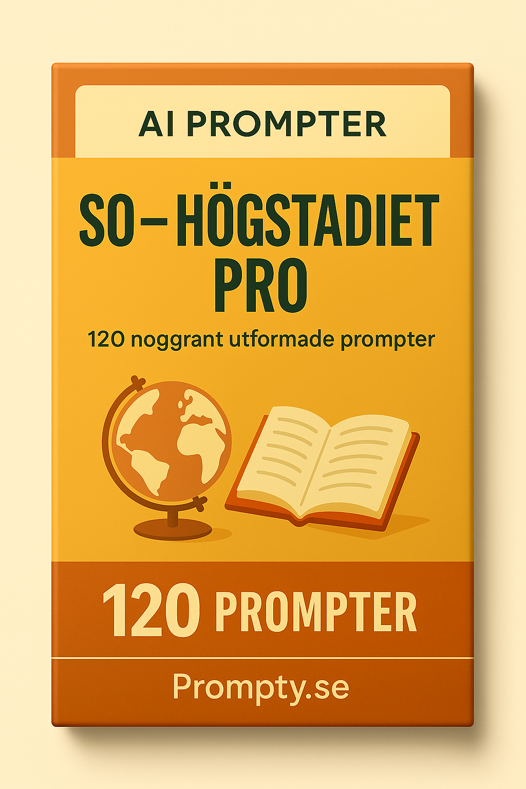 Produktbild för SO – Högstadiet (Åk 7–9) – Komplett 4-i-1 Paket – Digitalt AI-promptpaket i PDF-format från Prompty.se