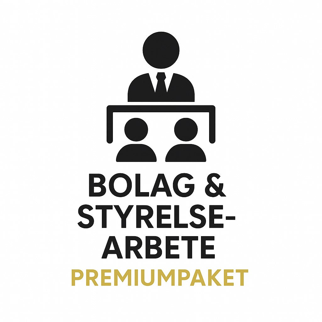 Produktbild för Bolag & Styrelsearbete - Premiumpaket – Digitalt AI-promptpaket i PDF-format från Prompty.se