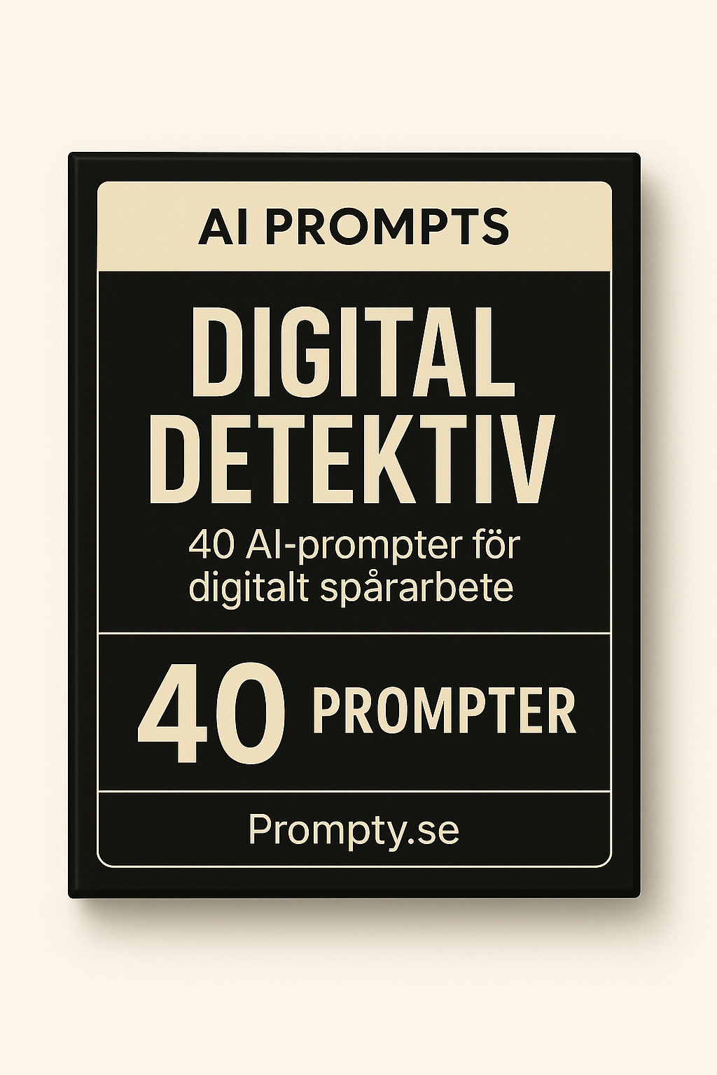 Produktbild för Digital Detektiv - 40 Osint Prompter för digital personsökning – Digitalt AI-promptpaket i PDF-format från Prompty.se