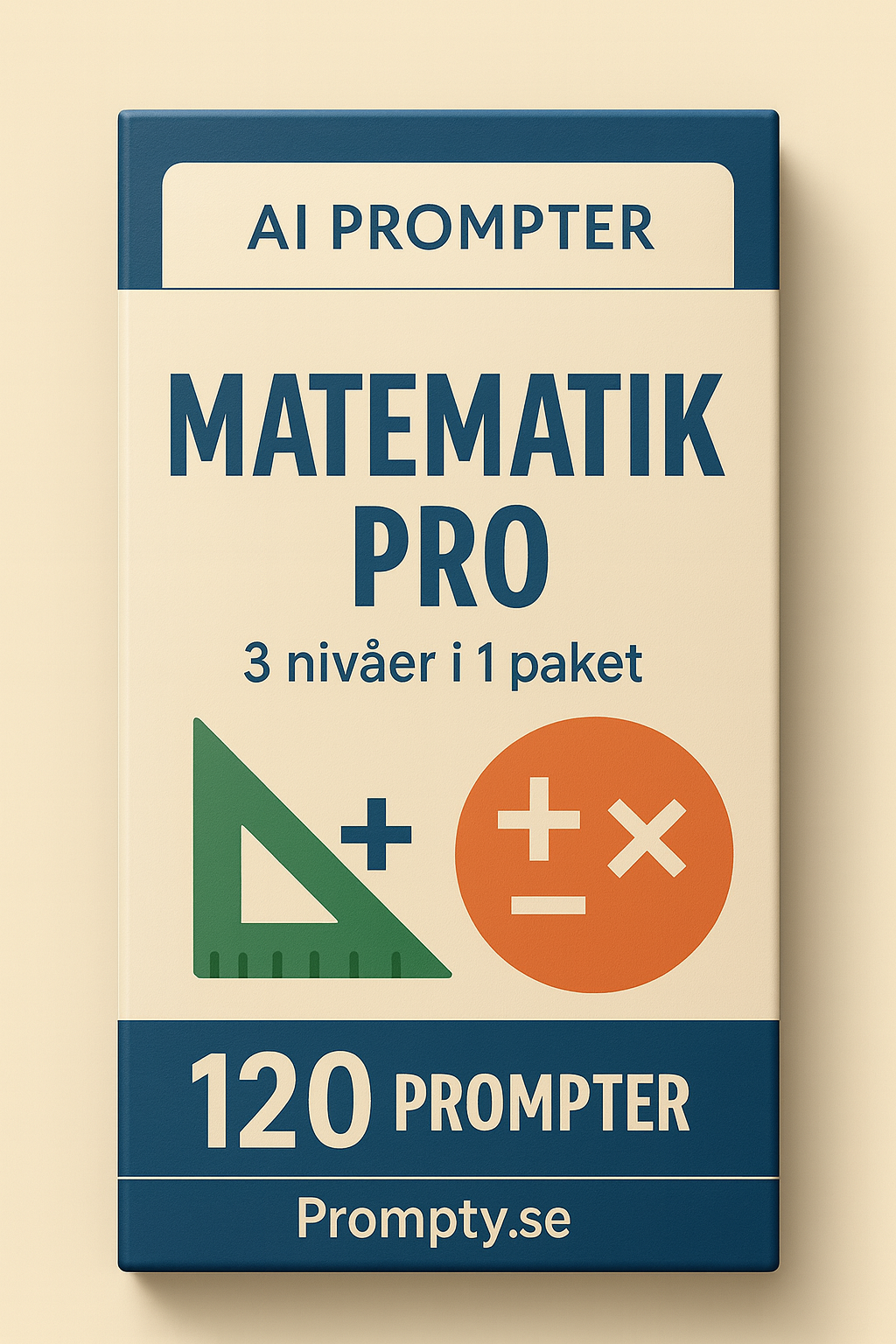 Produktbild för Matematik PRO – Komplett 3-i-1 Paket – Digitalt AI-promptpaket i PDF-format från Prompty.se