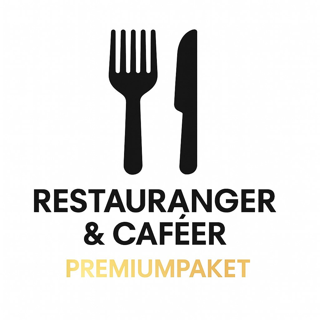 Produktbild för Restauranger & Caféer - Premiumpaket – Digitalt AI-promptpaket i PDF-format från Prompty.se